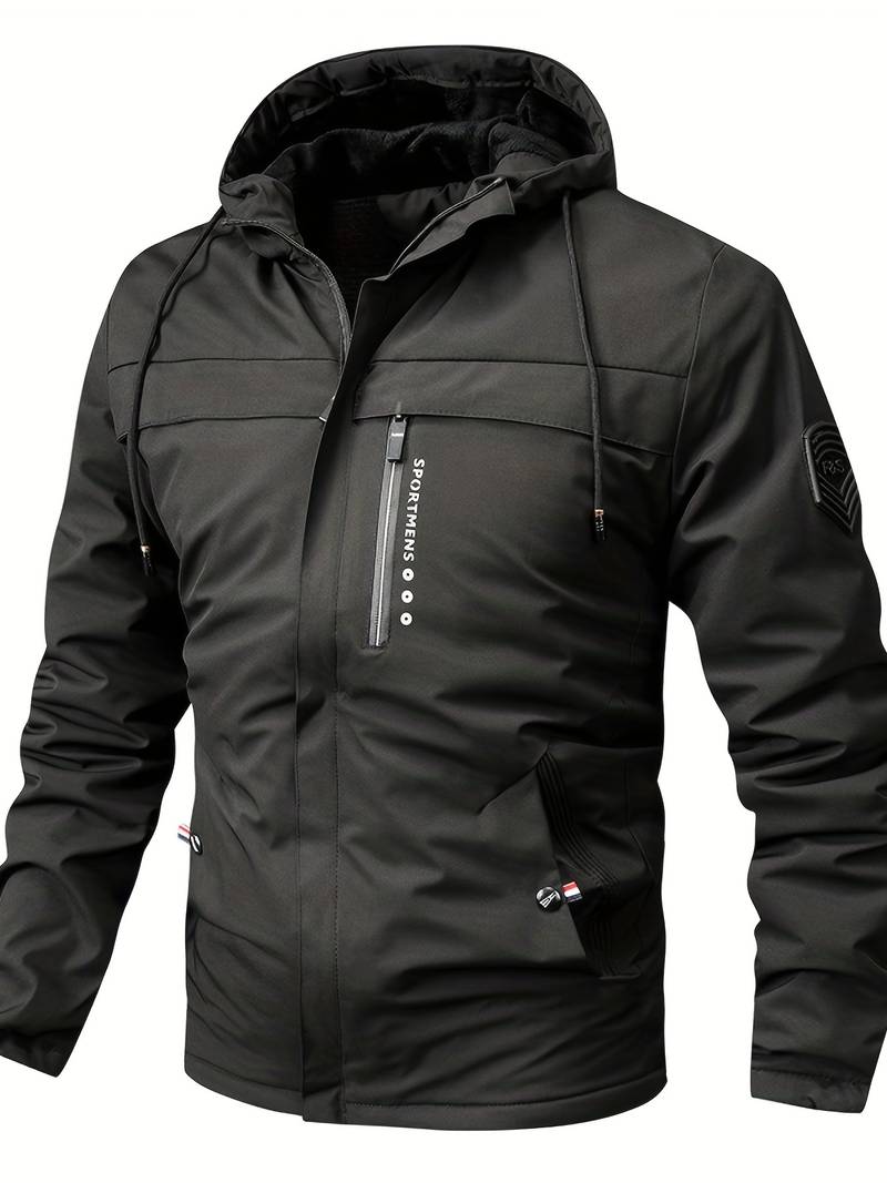 Parker - Warme Fleecejacke mit Kapuze, lässige Herren-Winterjacke für Outdoor-Aktivitäten