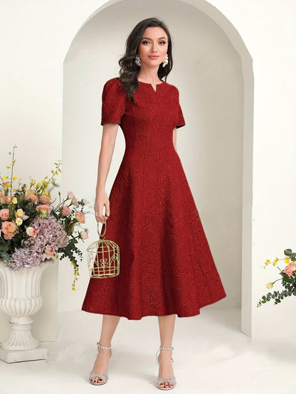 Rotes Midi-Kleid mit Eleganz - Helena