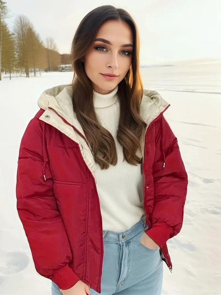 Ainsley Winterjacke | Damenmantel mit Kapuze und Wattierung für den Winter