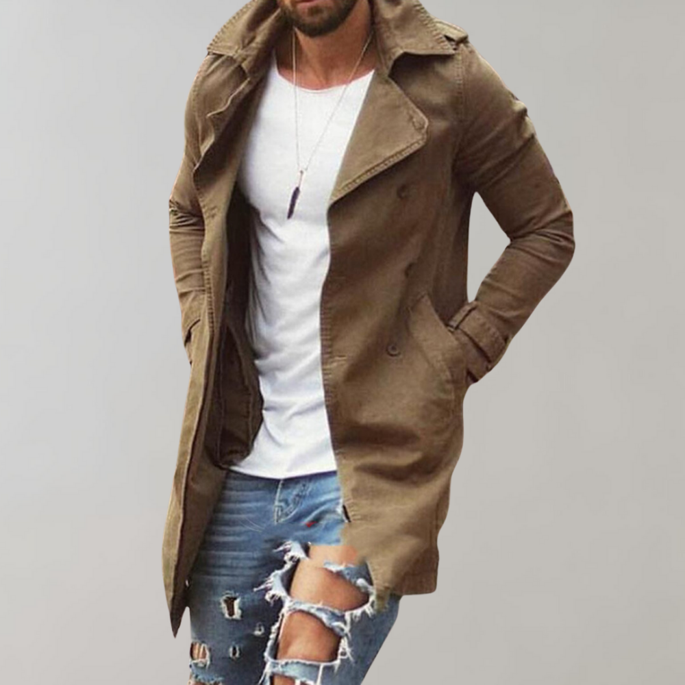 Mittellange jacke für herren