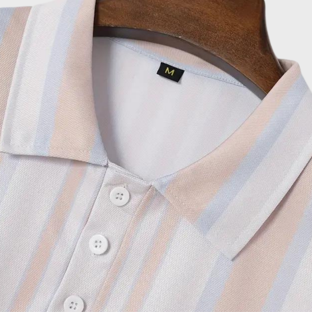 Lässiges gestreiftes Poloshirt für Herren