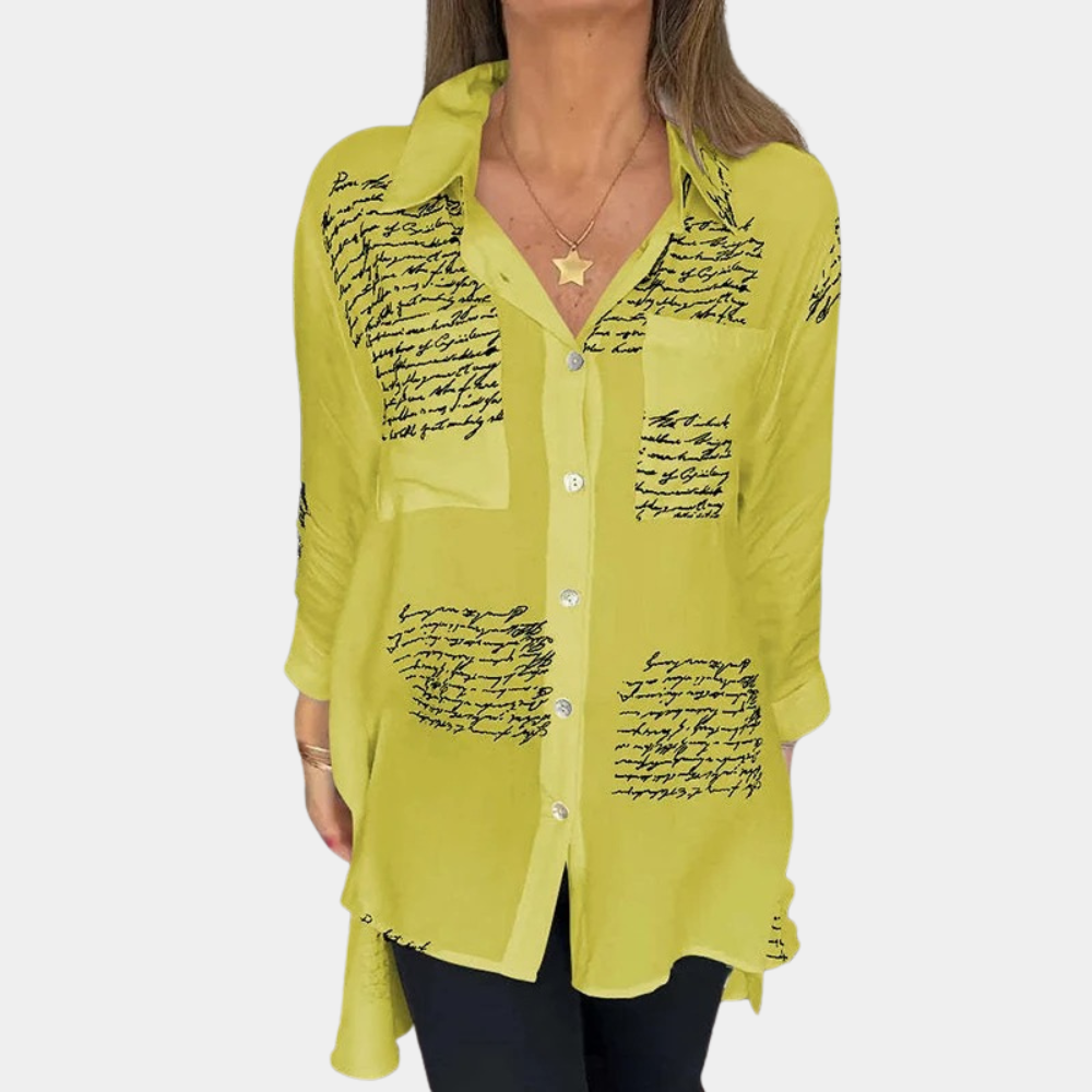 Stylisches Damenshirt mit Buchstabenprint