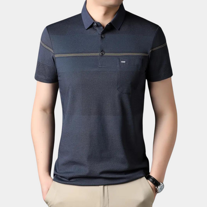 Stilvolles gestreiftes Herren-Poloshirt