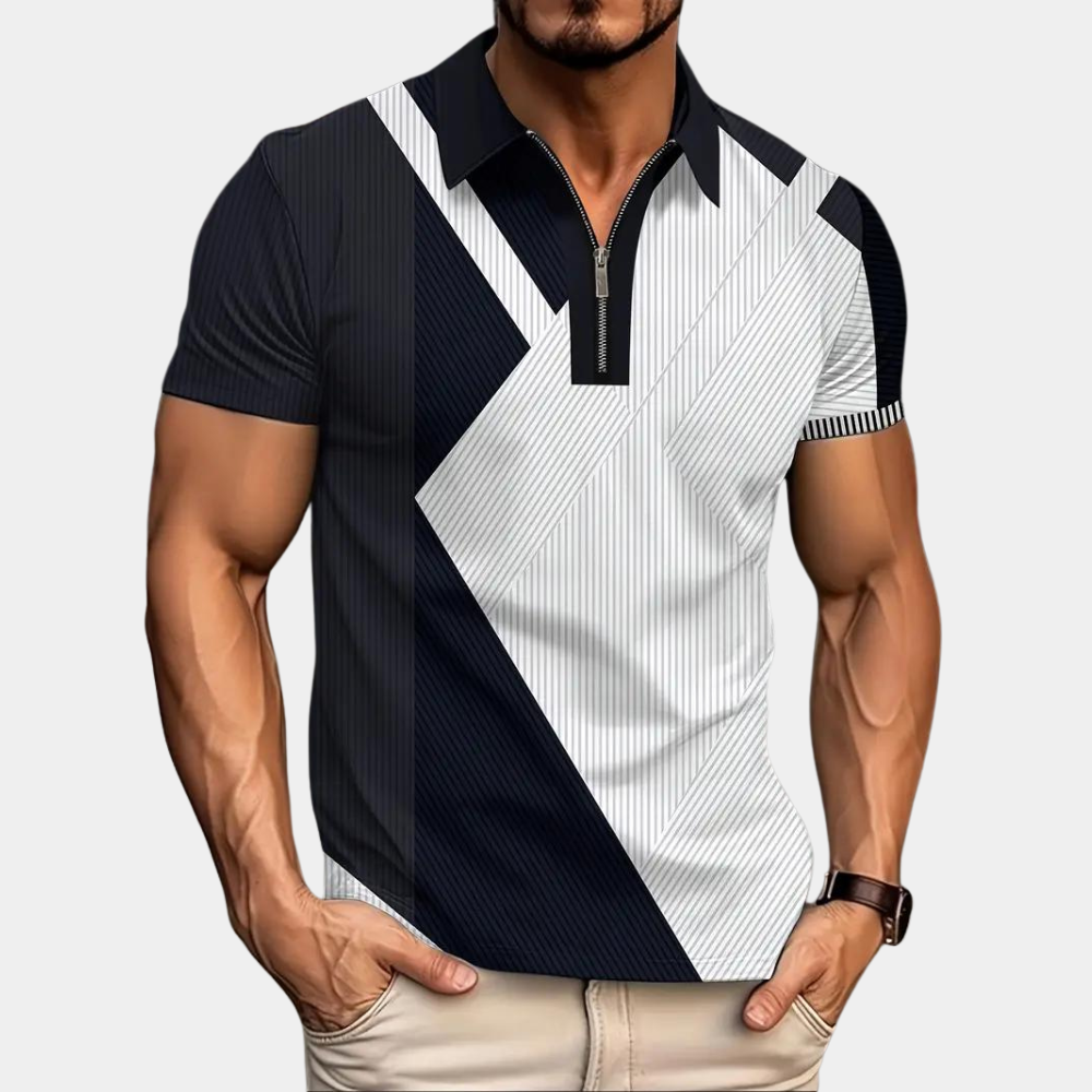 Stylisches Farbblock-Poloshirt für Herren