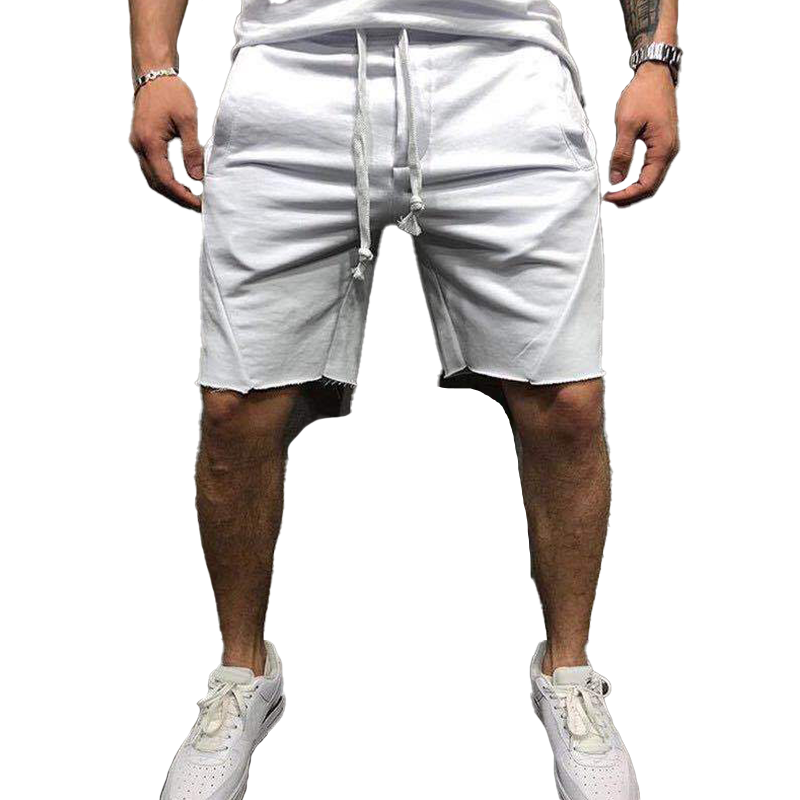 Einfarbige Atmungsaktive Sommer-Sportshorts