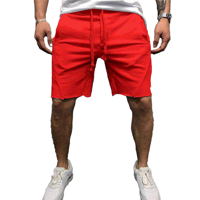 Einfarbige Atmungsaktive Sommer-Sportshorts