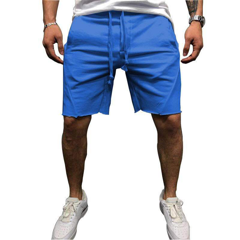 Einfarbige Atmungsaktive Sommer-Sportshorts