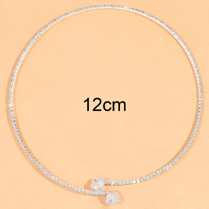 Hannelore | Strass Herz Halsband Choker