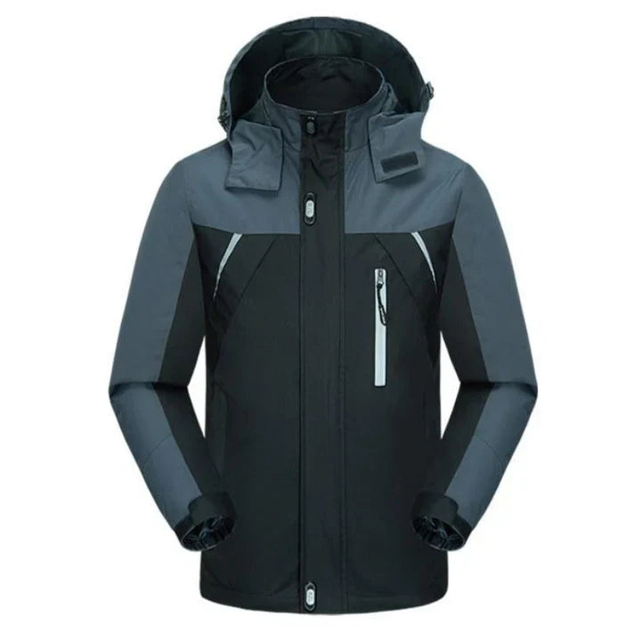 Zweifarbige winterjacke für herren