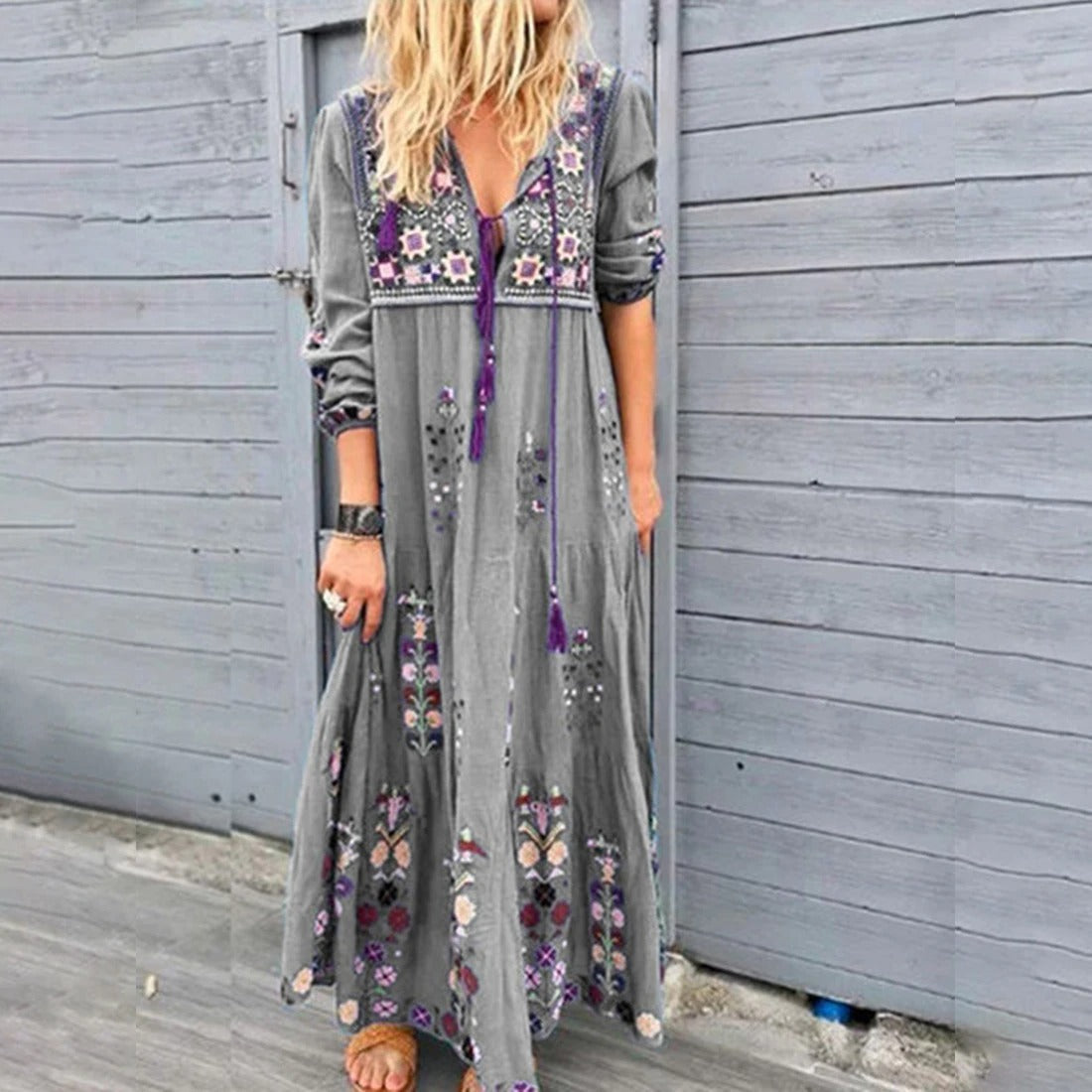 Jennifer – Langes Boho-Kleid für Damen