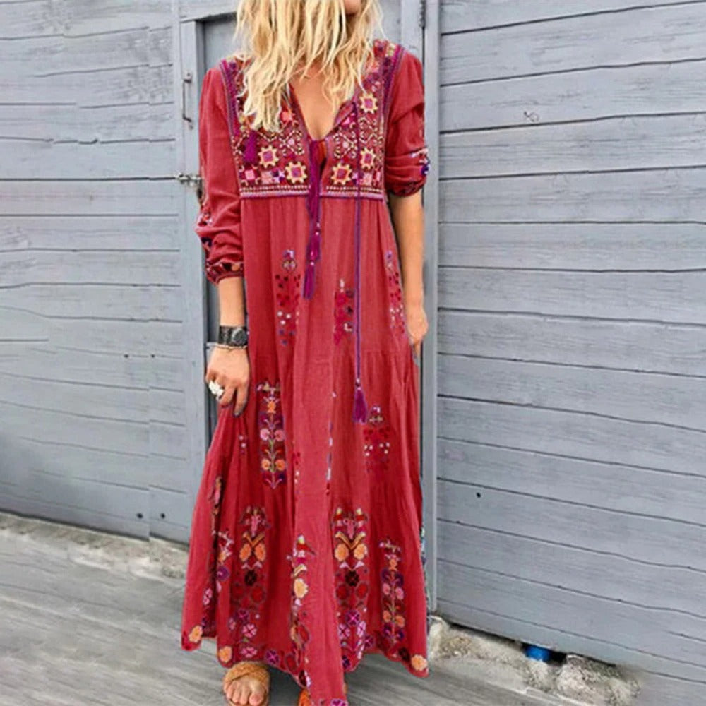 Jennifer – Langes Boho-Kleid für Damen