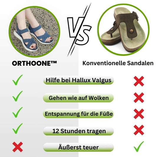 OrthoOne™ - orthopädische Schmerzlinderungs-Sandalen für maximalen Tragekomfort