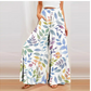 Xaviery | Random Print Sommer Damen Hose | Aprikose