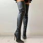 Yassi - Oberschenkelhohe Fashion-Stiefel - Stiletto-Absatz