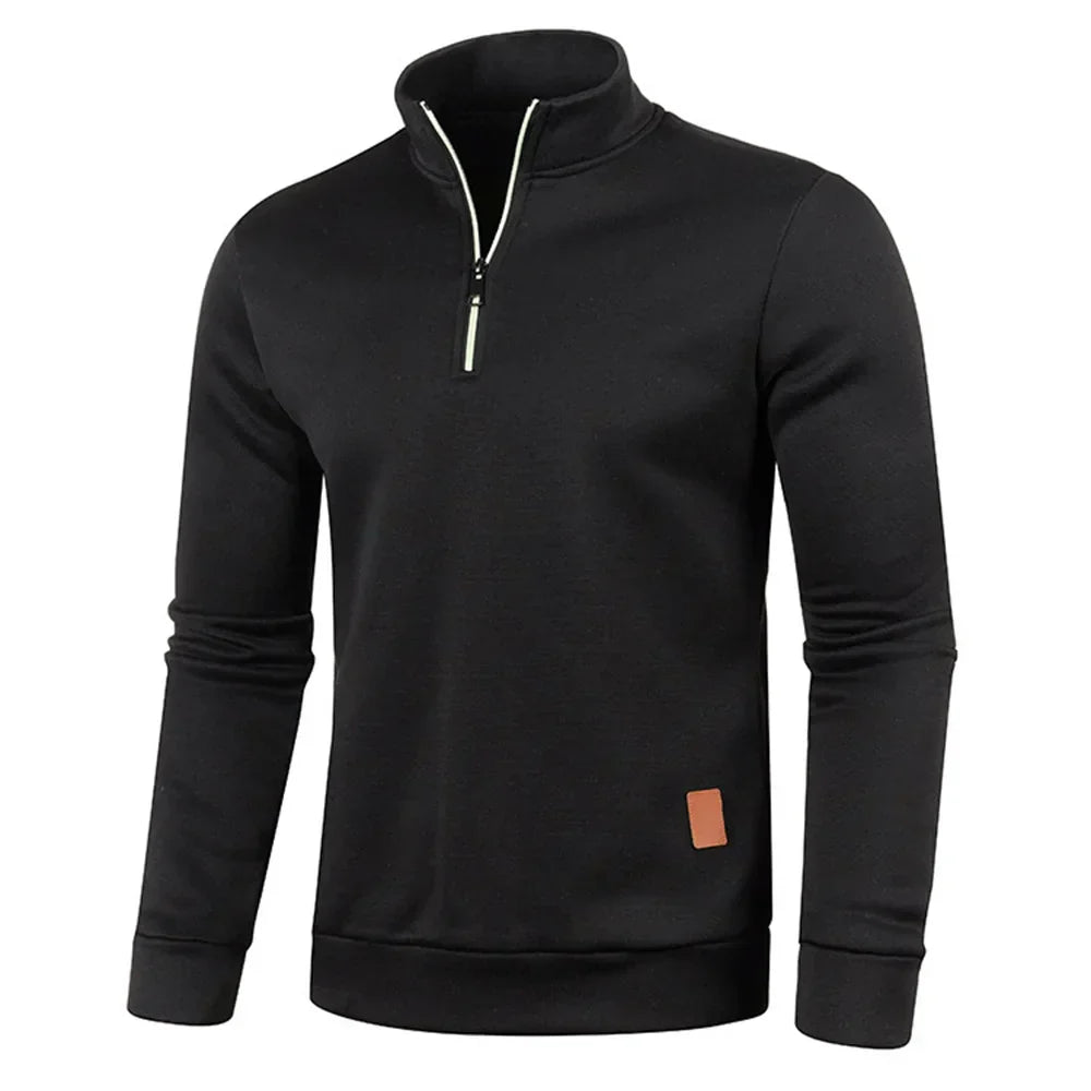 Roter BodyFit Halb-Zip Pullover - Max