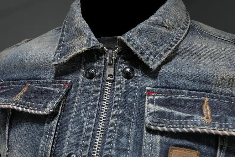 Carl™ - Retro-Denimjacke