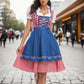 Layla | Oktoberfest Biermädchen kariertes Kleid