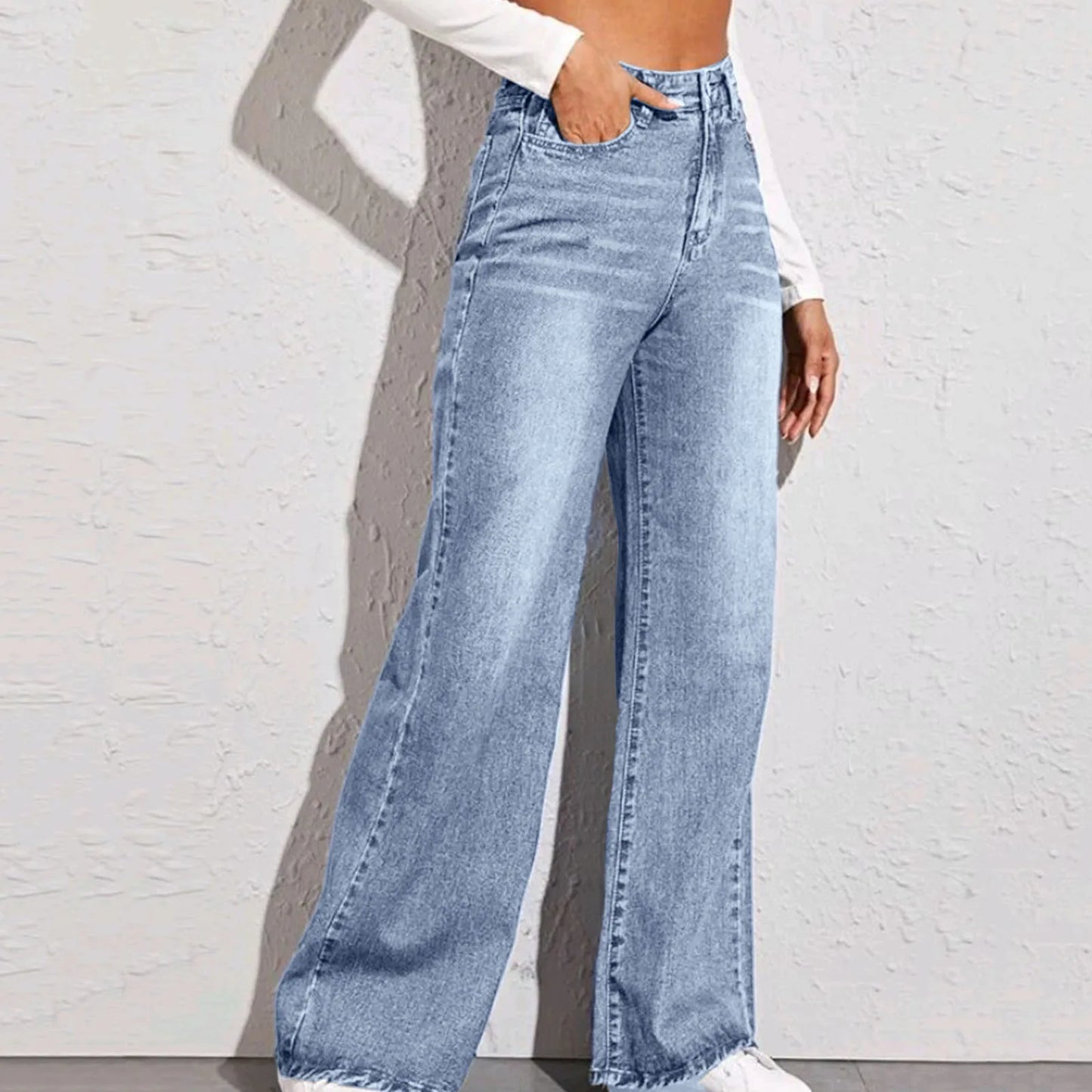 Zoe - Hellblaue Wide-Leg Jeans