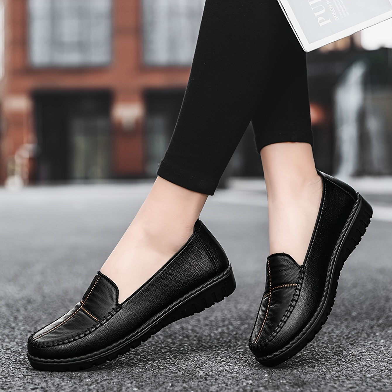 Schwarze Damen Loafers - Mila