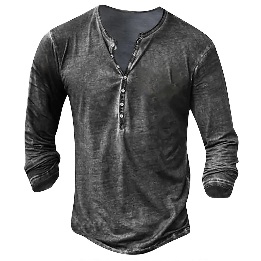 Noah – kragenloses langarmshirt für herren