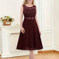 Rosa Spitzenkleid Midi - Clara