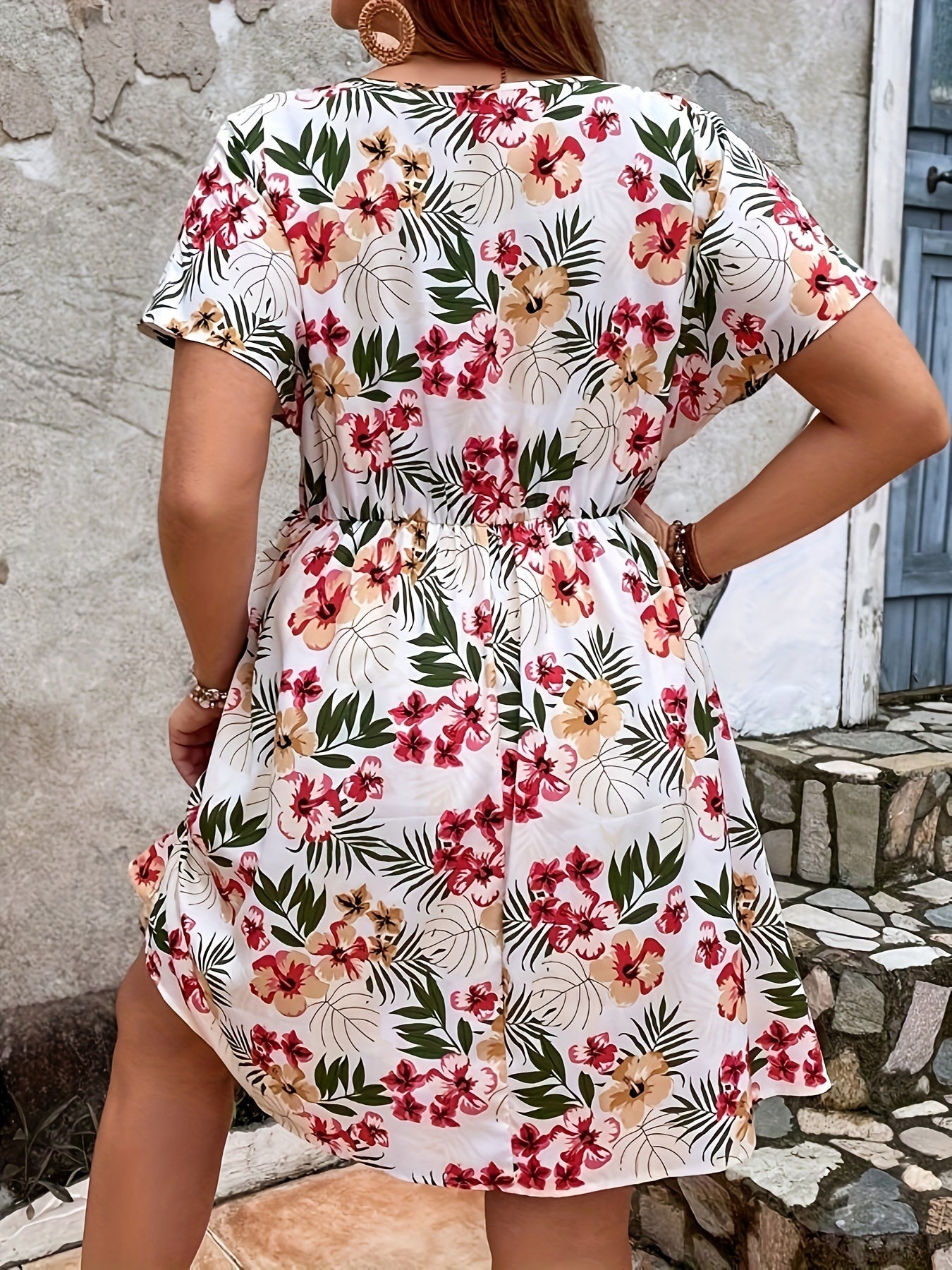 Weißes Florales Sommerkleid - Lara