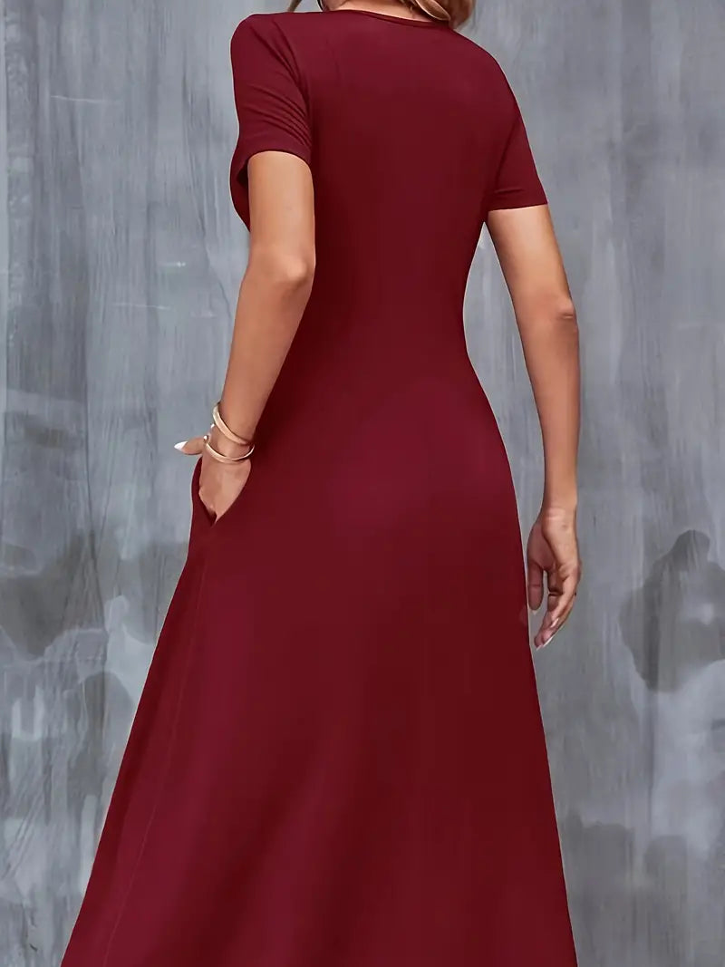 Emily – kurzarmkleid mit v-ausschnitt