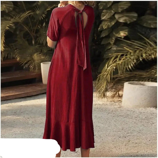 Rotes Eleganzkleid - Anita