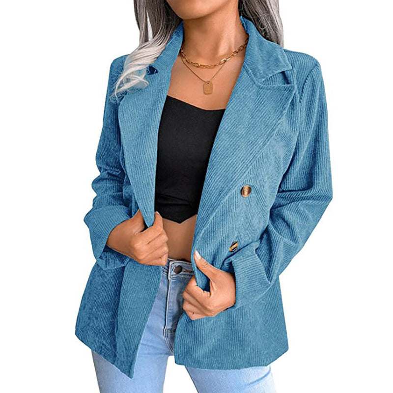 Revers-Blazer aus Cord für Damen