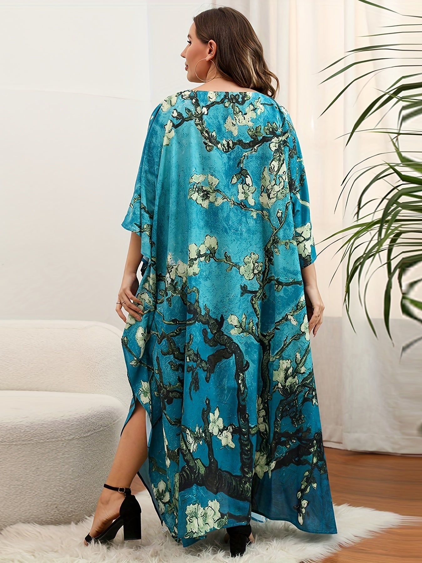 Türkises Seiden-Kaftan - Vanessa