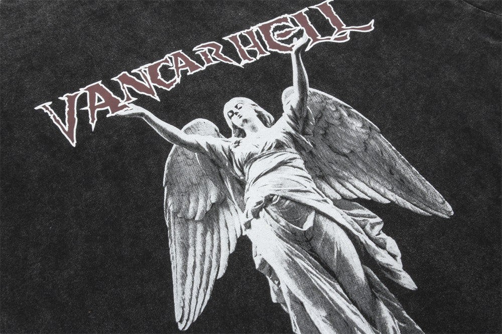 "Angel Statue" -  Oversize T-Shirt mit Print