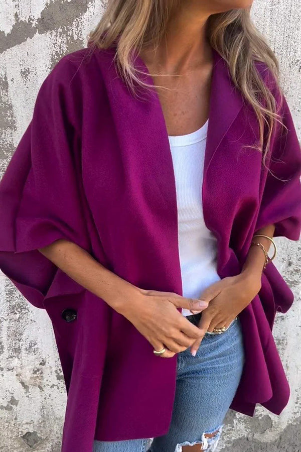 Violette Kapuzen-Cape-Jacke – Luna