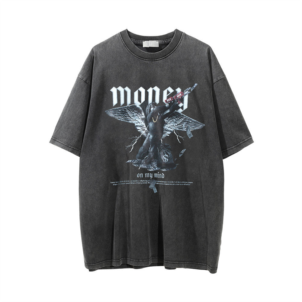 "The Money Angel" - Oversize T-shirt mit Print