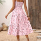 Rosa Maxikleid mit Blumendruck - Hanna