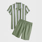 "Sunshine Stripes Ensemble" - Casual Eleganter 2Teiler