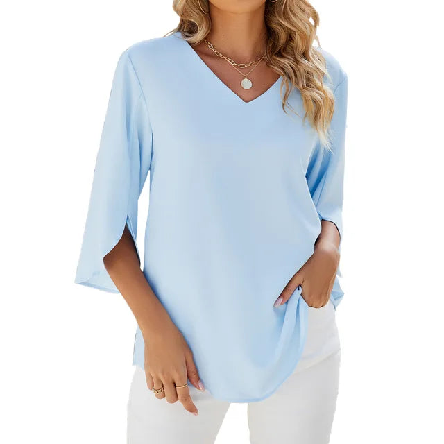 Soft | Elegante Bluse mit V-Ausschnitt für Damen