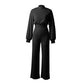 WOLFF Reine Farbe Halber Kragen Jumpsuits